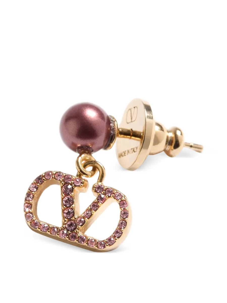 серьги с логотипом VLogo Signature и кристаллами Swarovski 8
