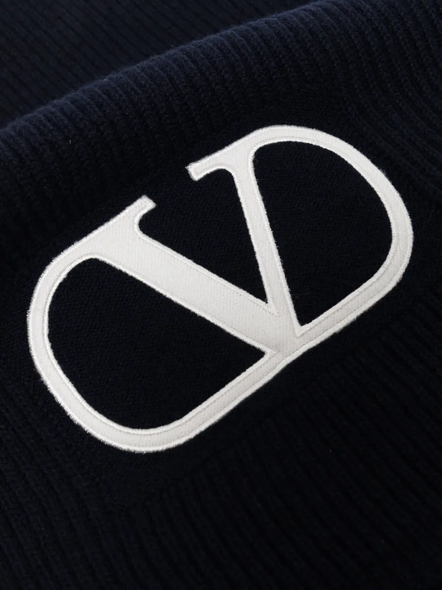 шарф в рубчик с логотипом VLogo Signature 5
