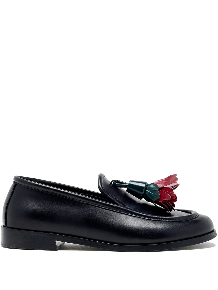flower-embellished loafers 1