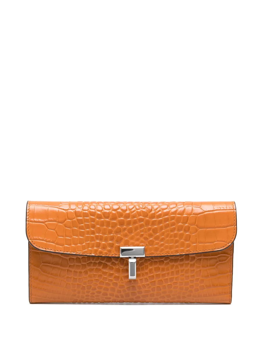 T-lock crocodile-embossed wallet 2