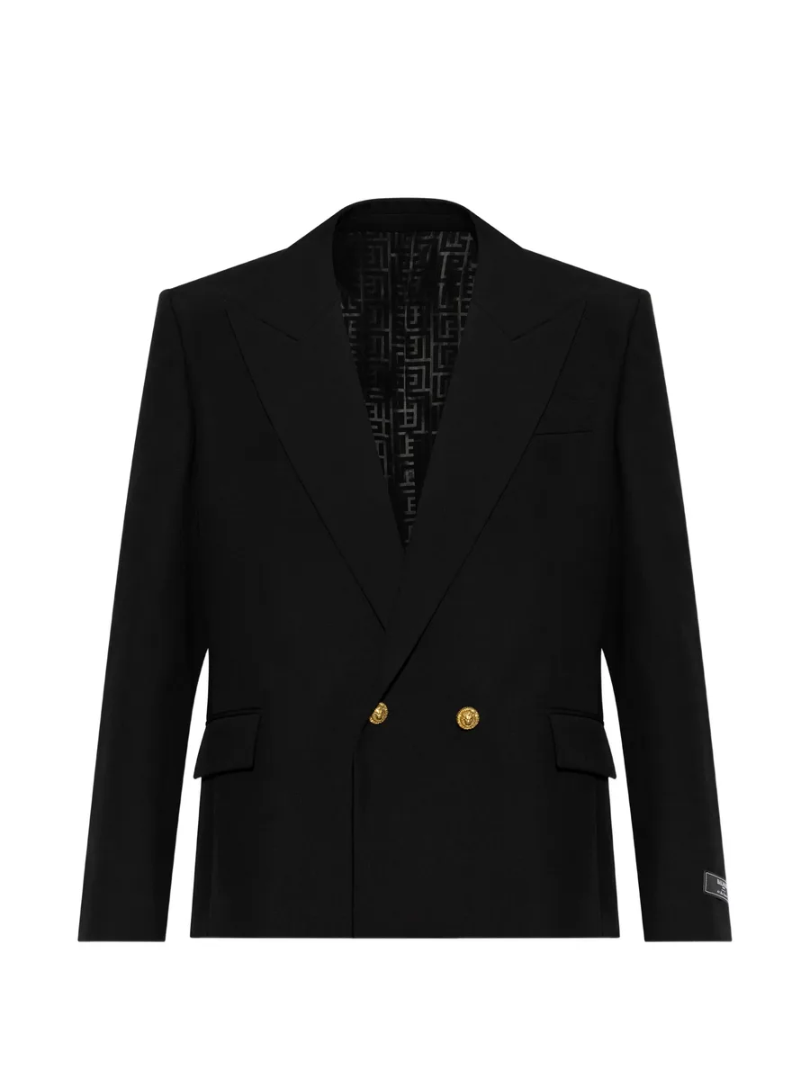 lion-button double-breasted jacket 1