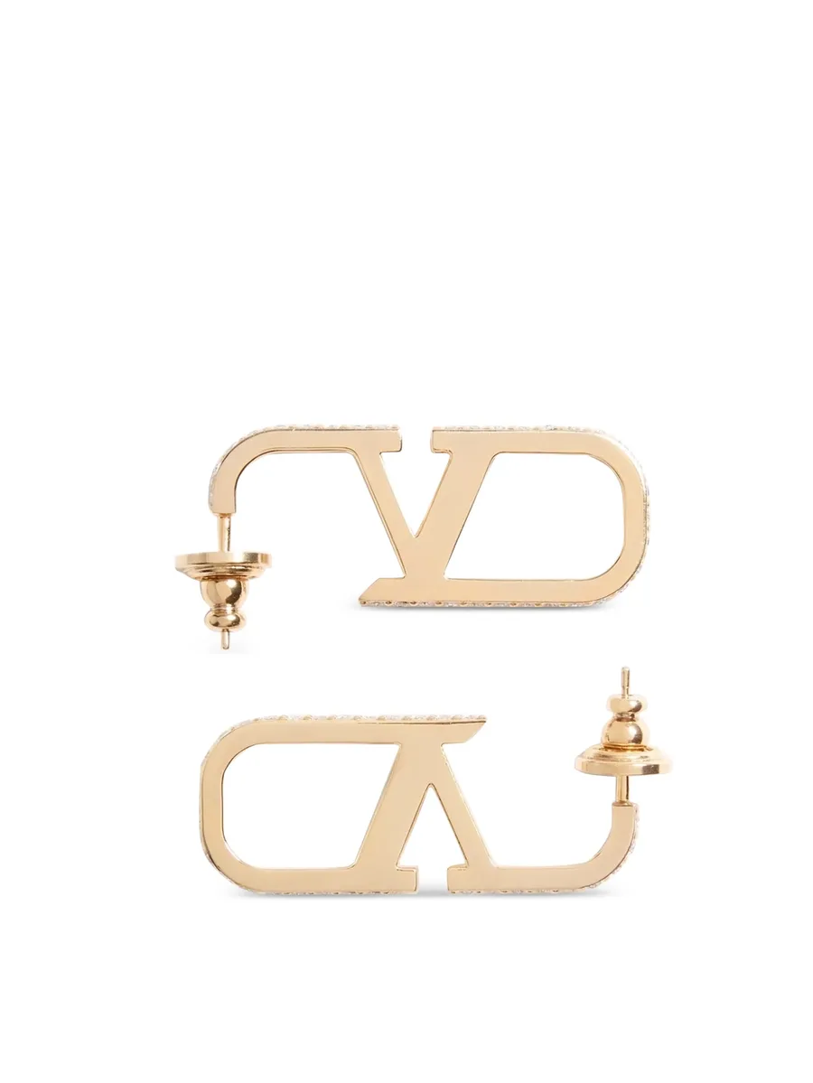 серьги с логотипом VLogo Signature и кристаллами Swarovski 1