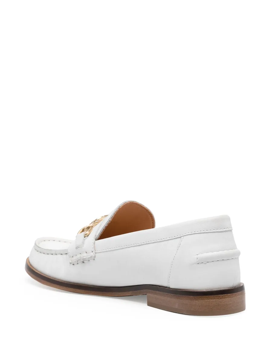 chain-detail leather loafers 6