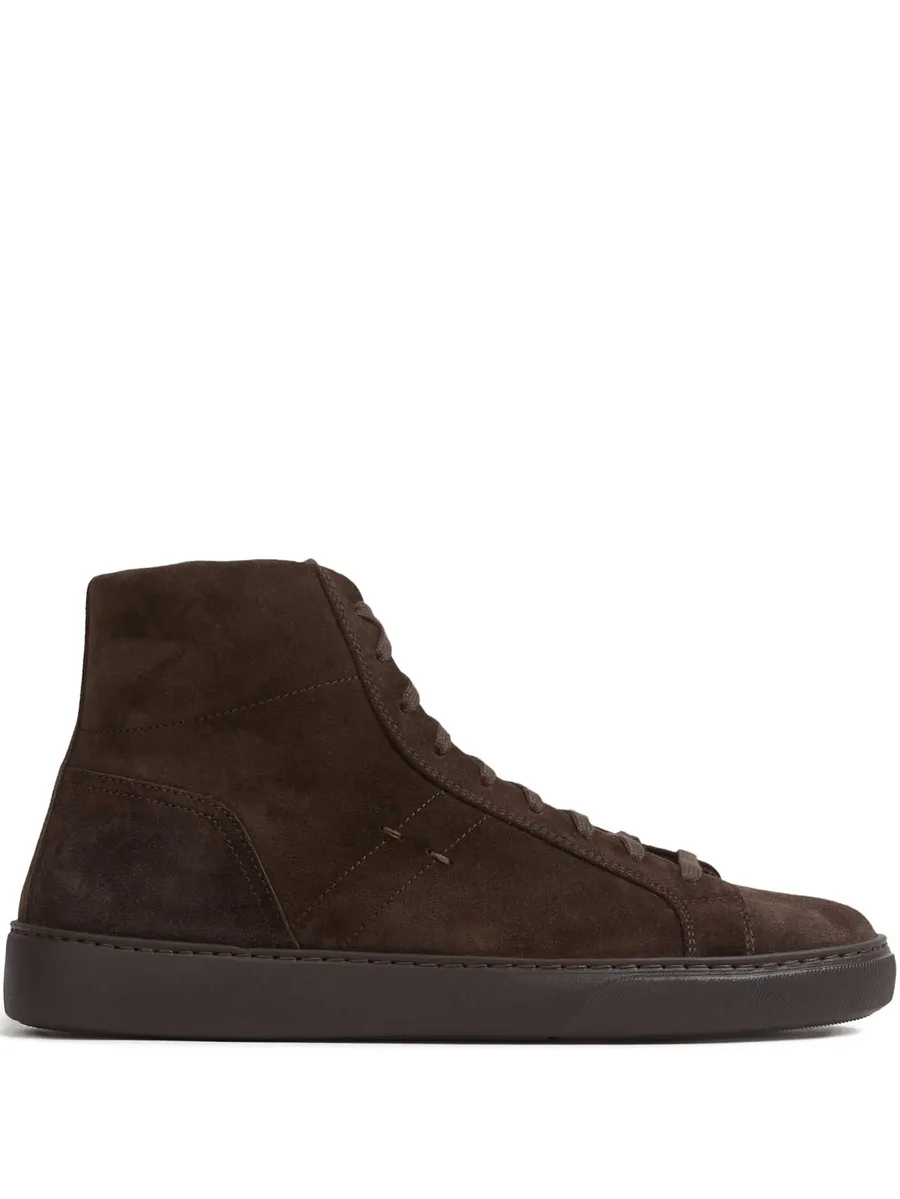 suede high-top trainers 1