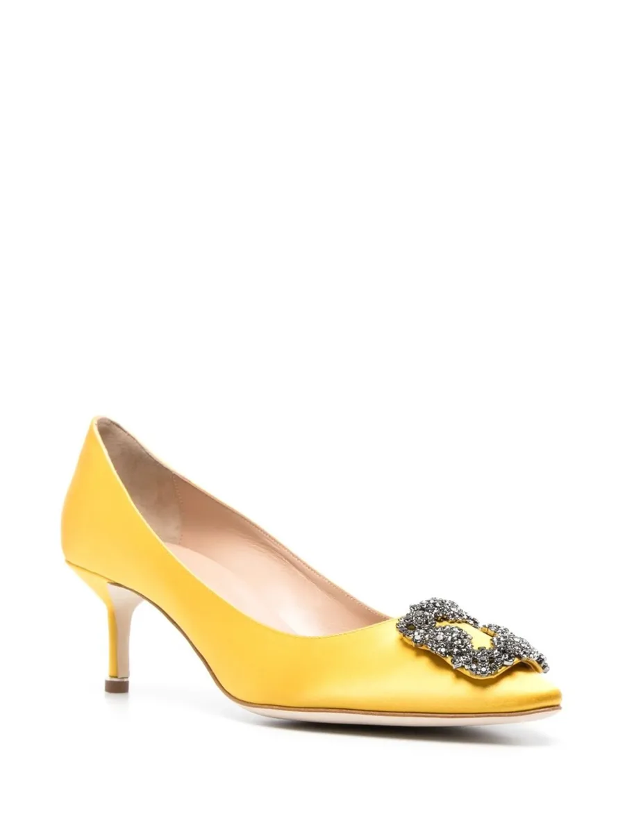 Hangisi 50mm crystal buckle pumps 3