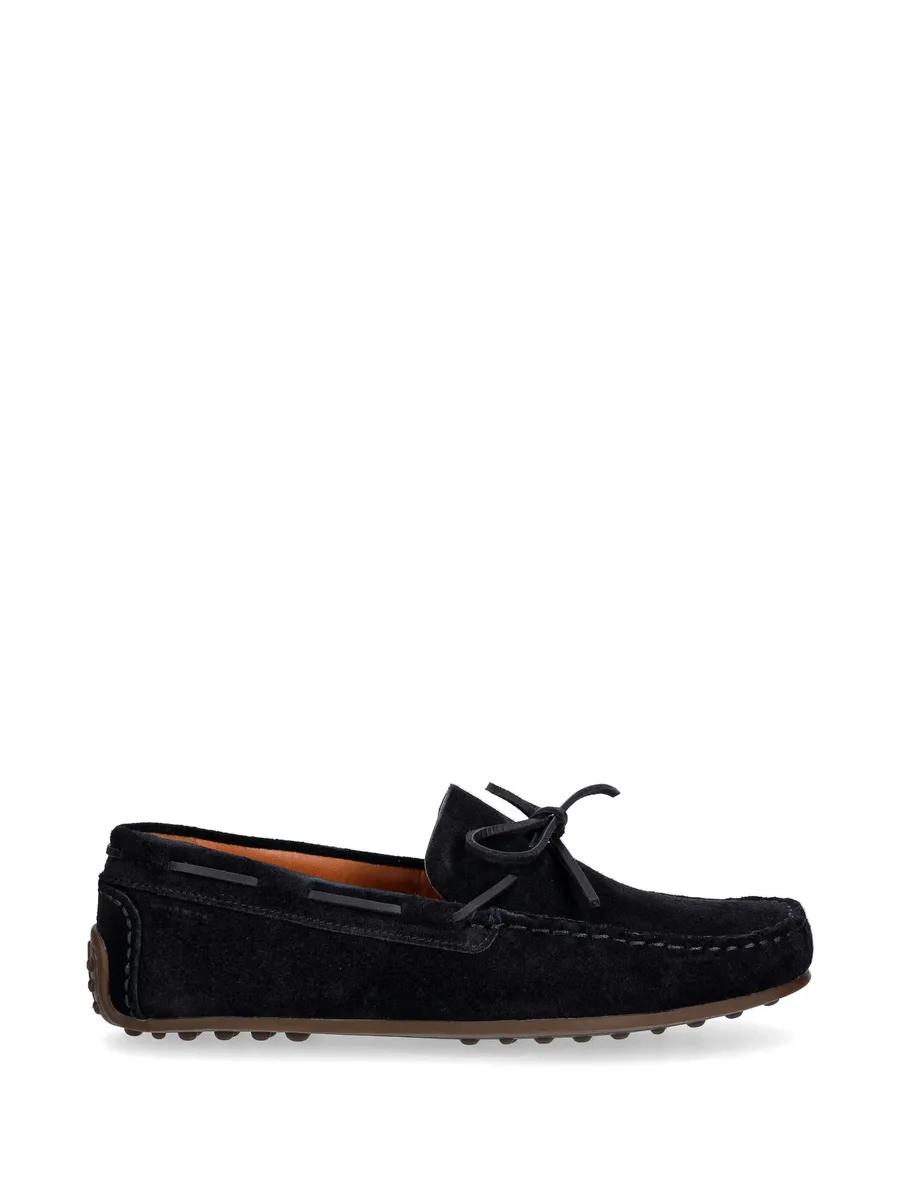 Larissa bow-detail suede loafers 2