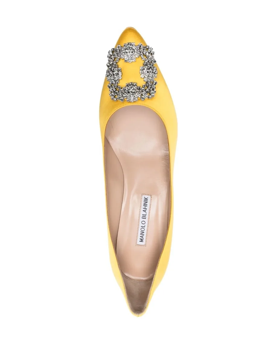 Hangisi 50mm crystal buckle pumps 8
