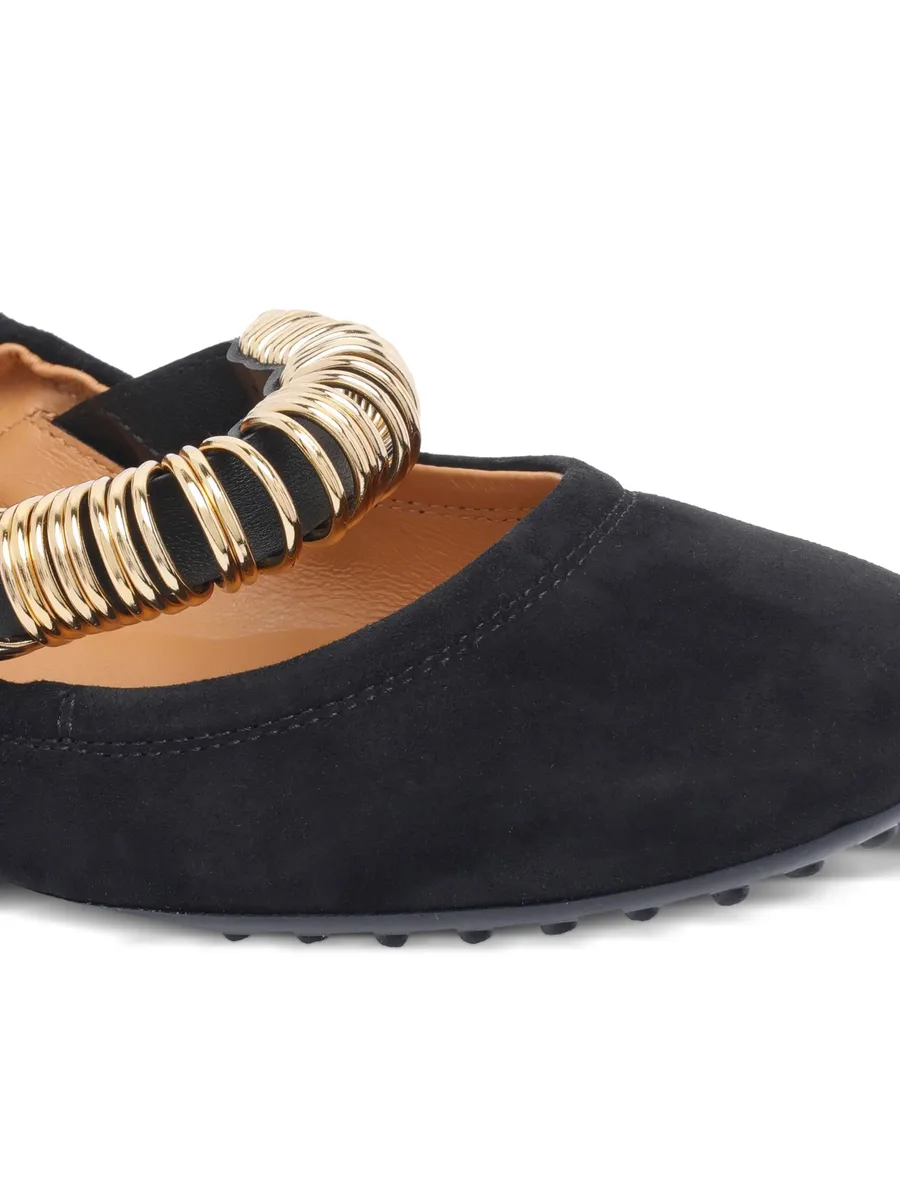 ring-detail suede ballet flats 7