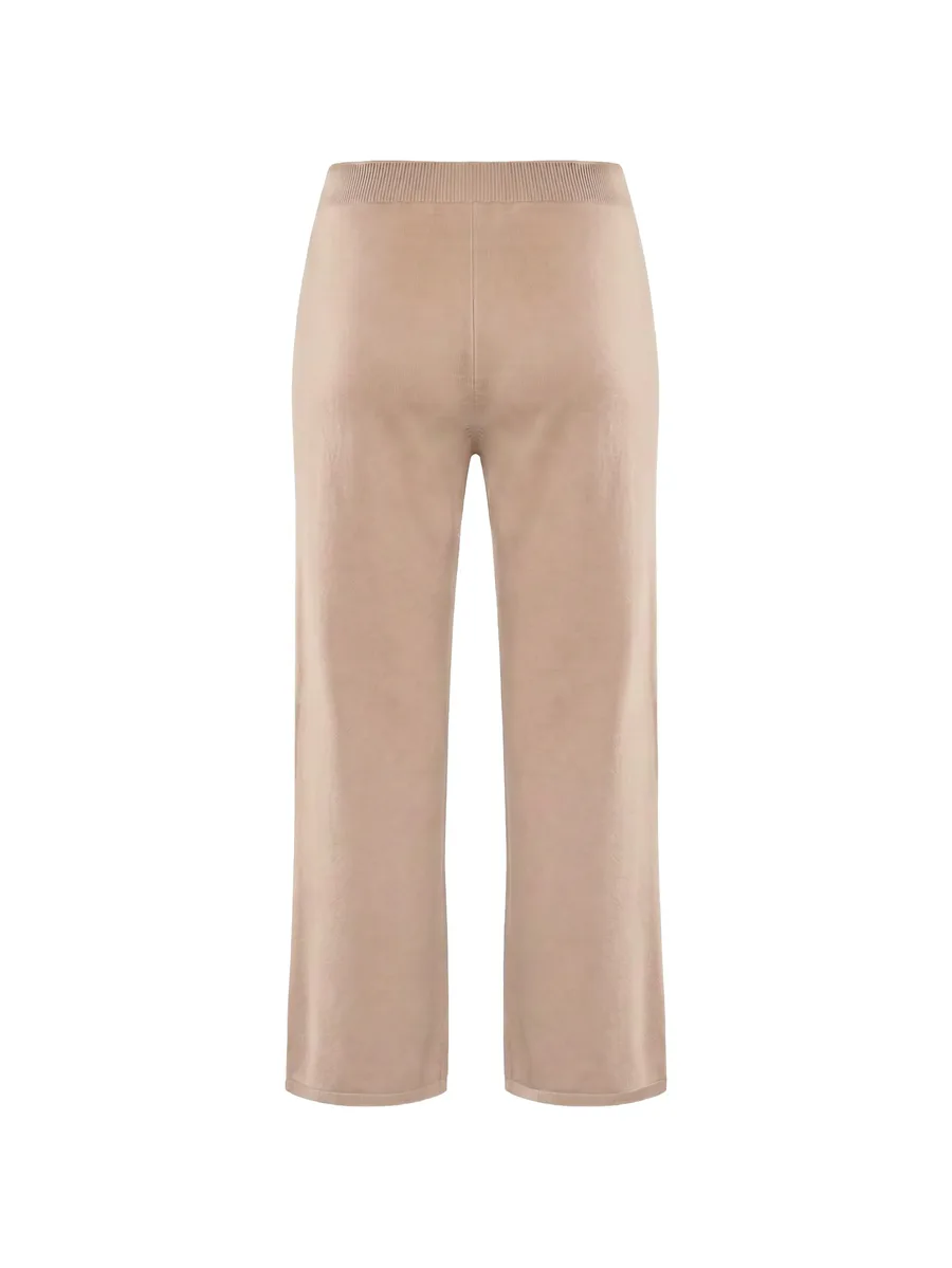 ribbed-waistband straight-leg trousers 2