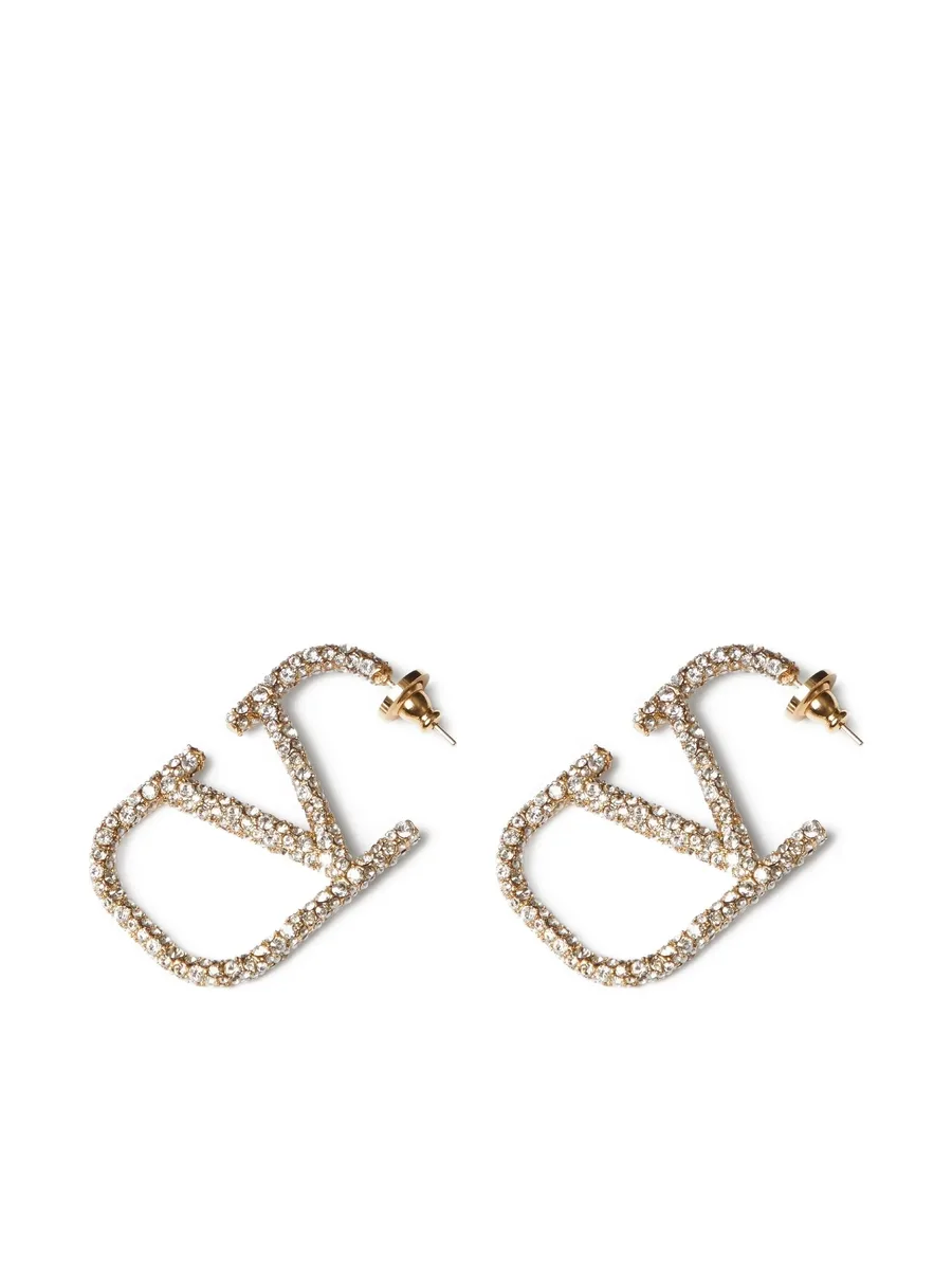 серьги с логотипом VLogo Signature и кристаллами Swarovski 1