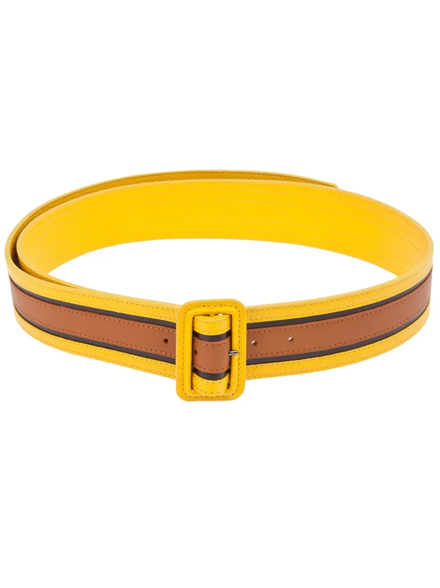 bi-colour leather belt 1