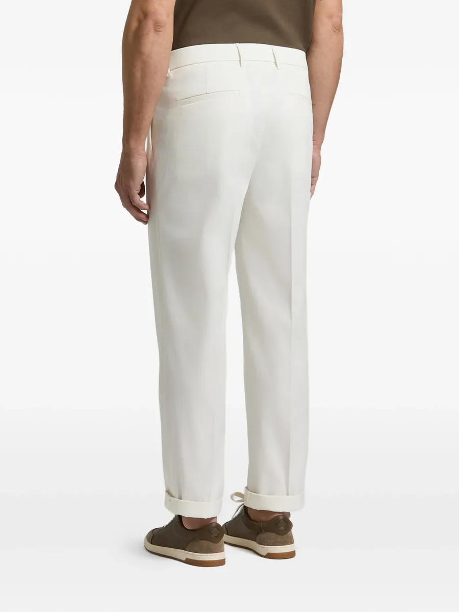 pleated turn-up trousers 6