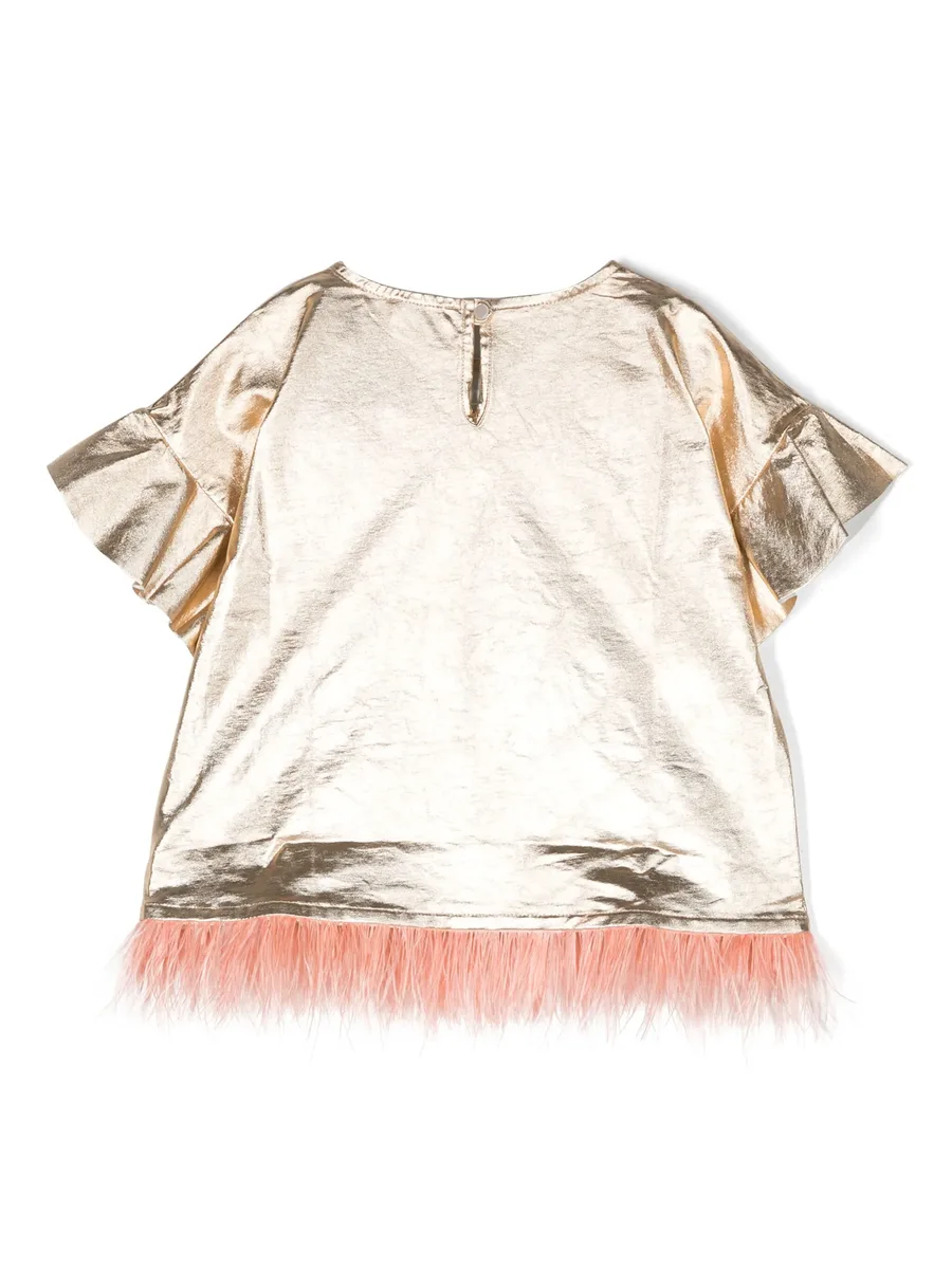 ruffled-cuffs organic-cotton T-shirt 4
