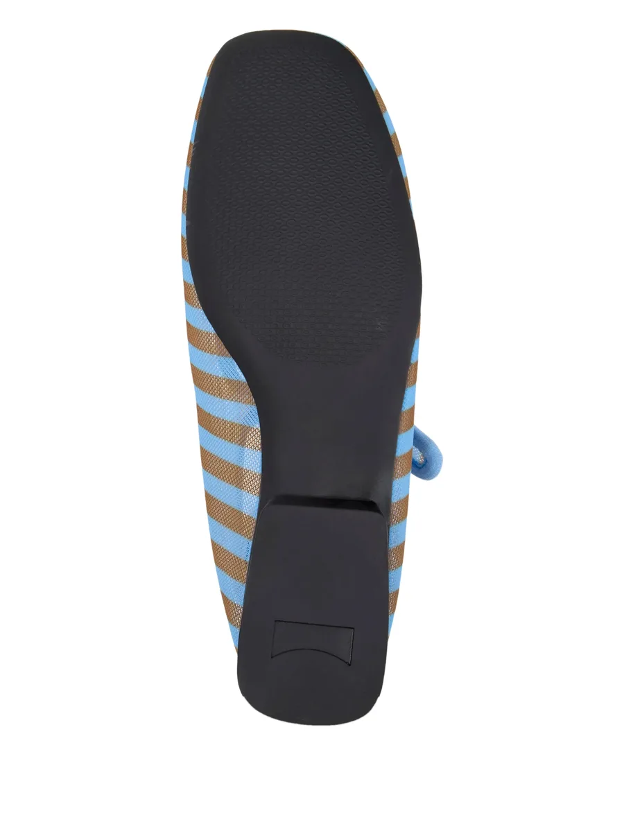 Casi Myra striped buckle ballet flats 9