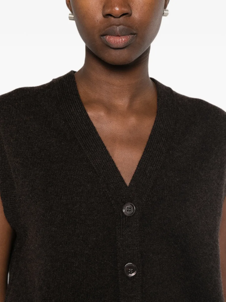 V-neck sleeveless cardigan 5