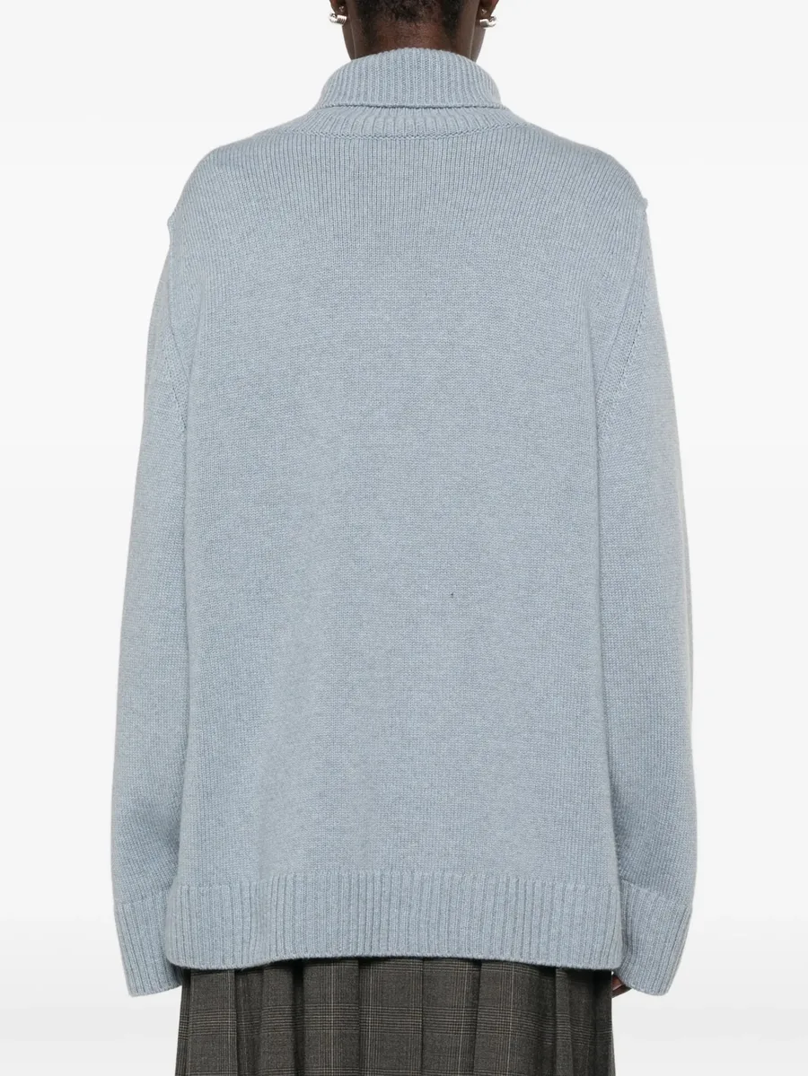 split-sleeve high-neck sweater 4