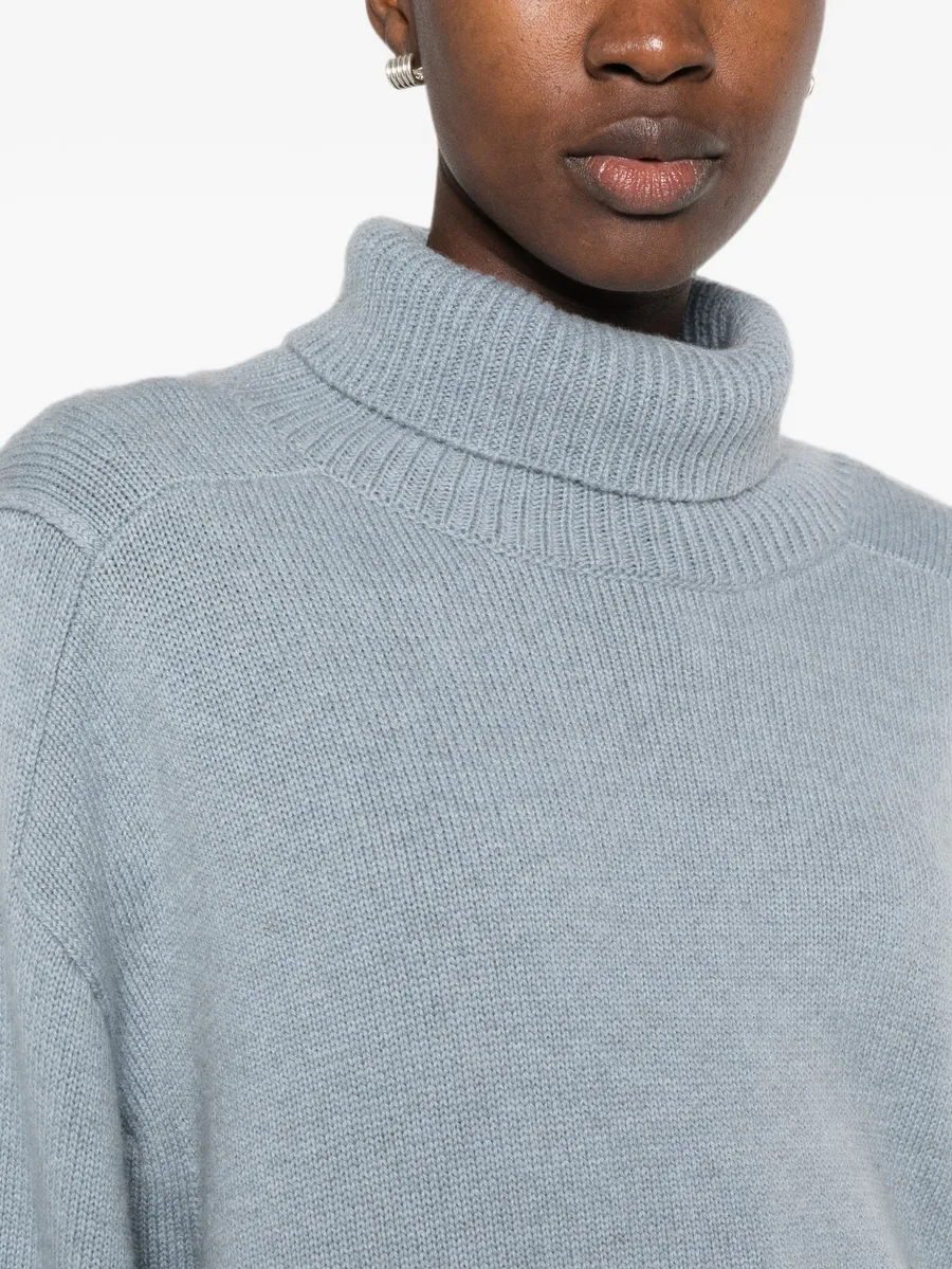 split-sleeve high-neck sweater 5