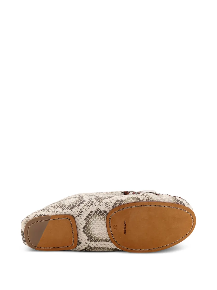 embossed-leather loafers 8