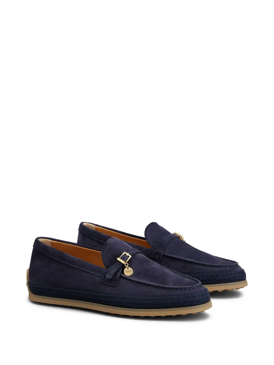 buckle-detail suede loafers 4