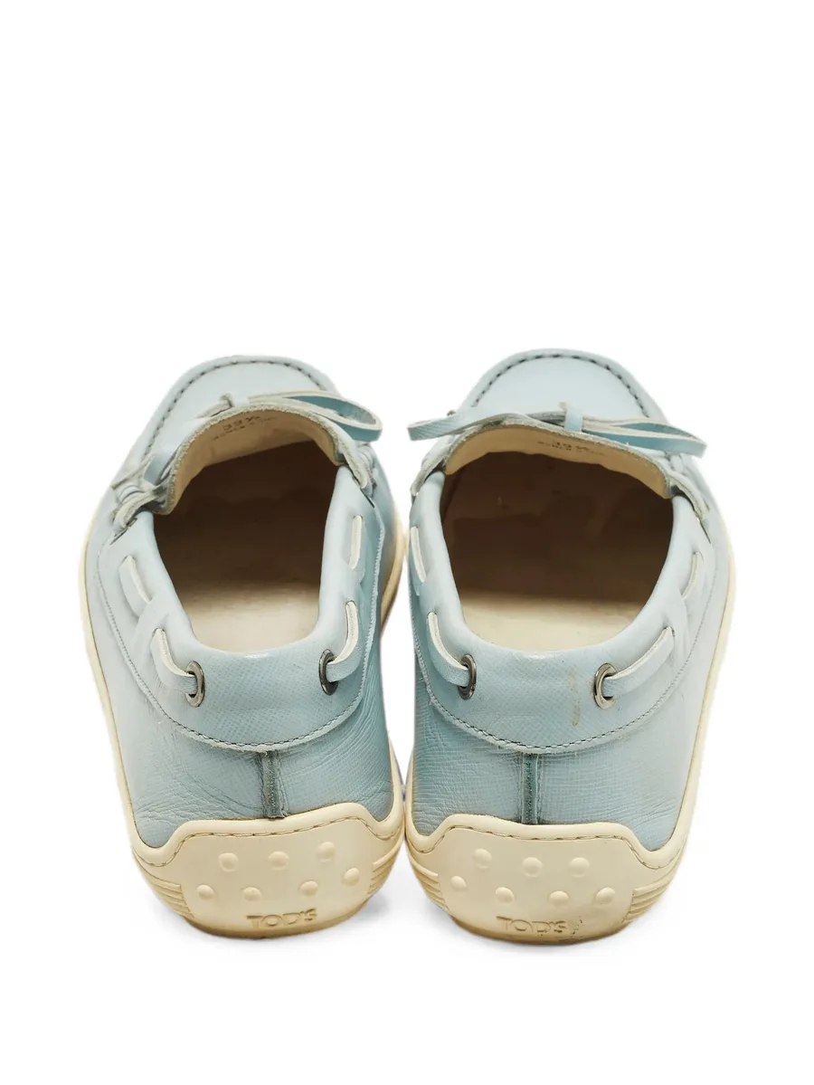 bow-detail Saffiano leather loafers 6