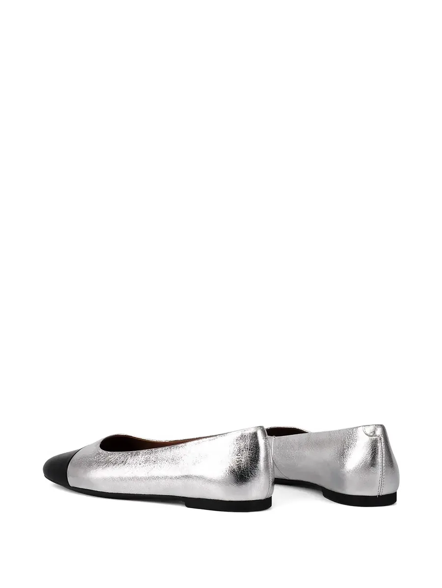 Jolin metallic leather ballet flats 5