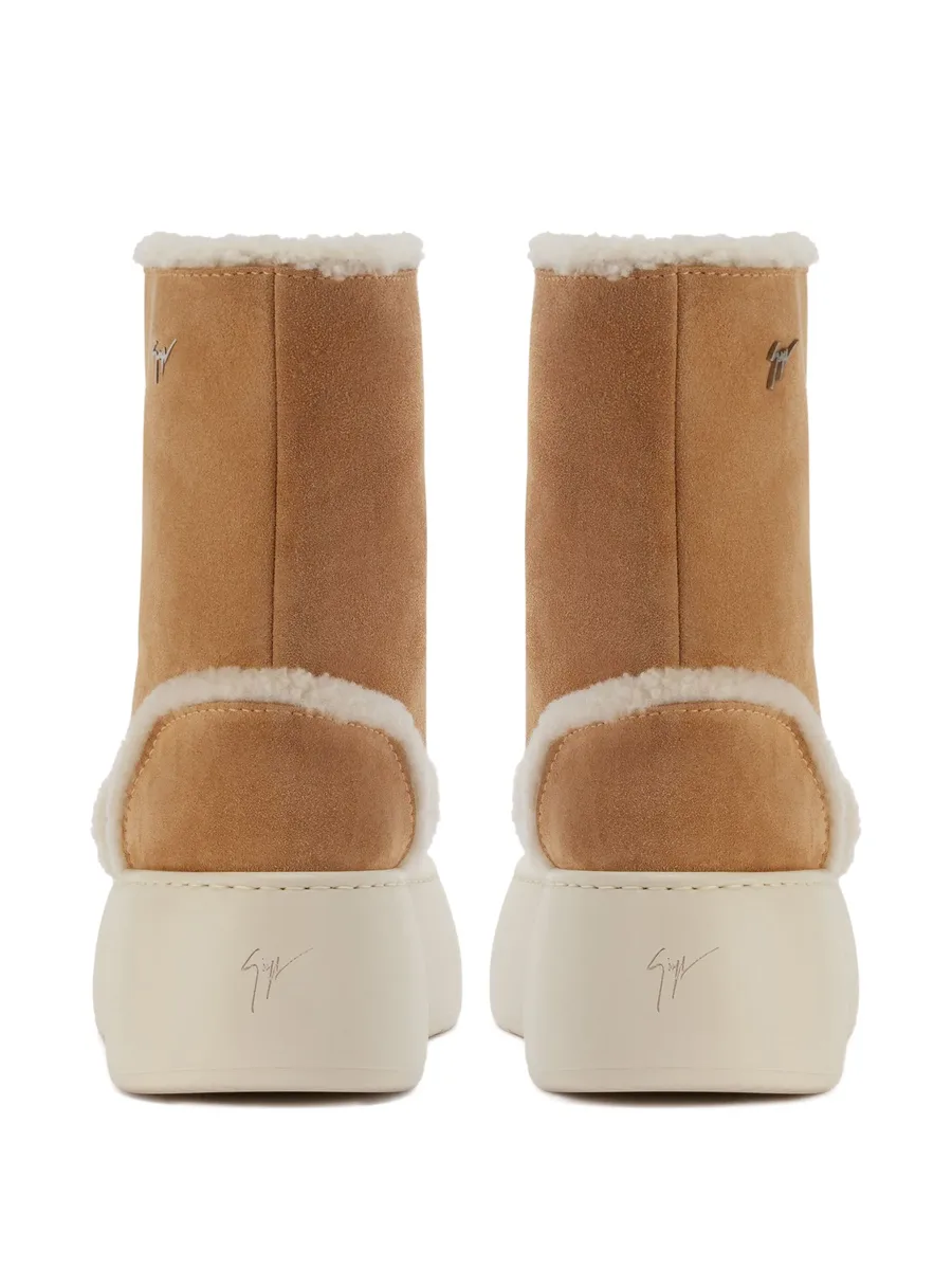 Gz League shearling platform boots 5