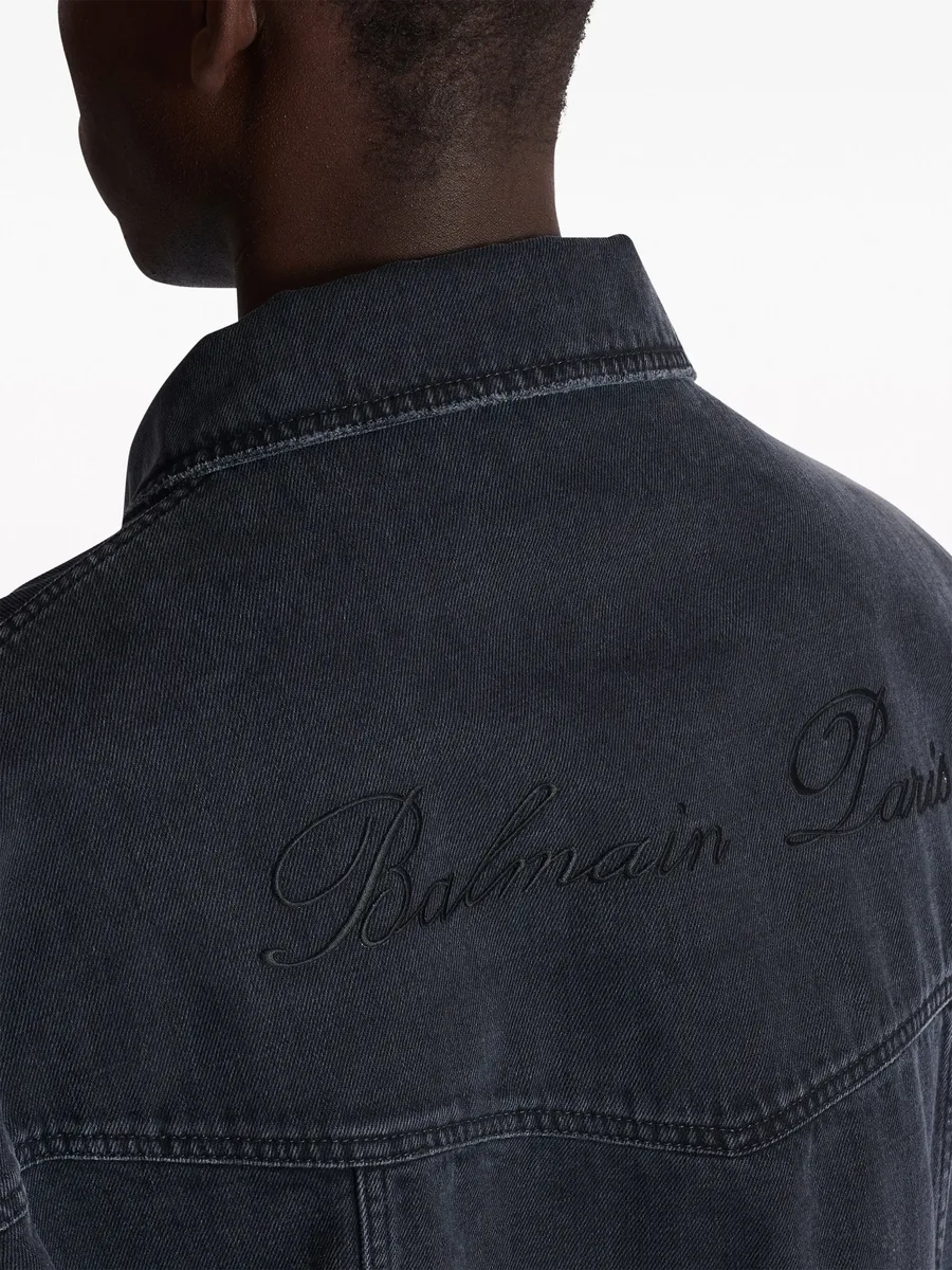 ripped-detail denim jacket 14