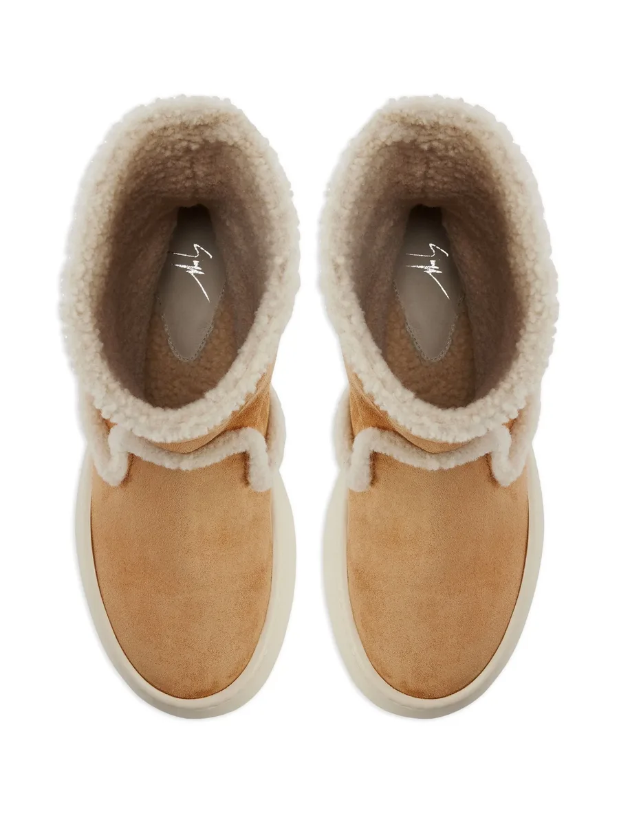Gz League shearling platform boots 7