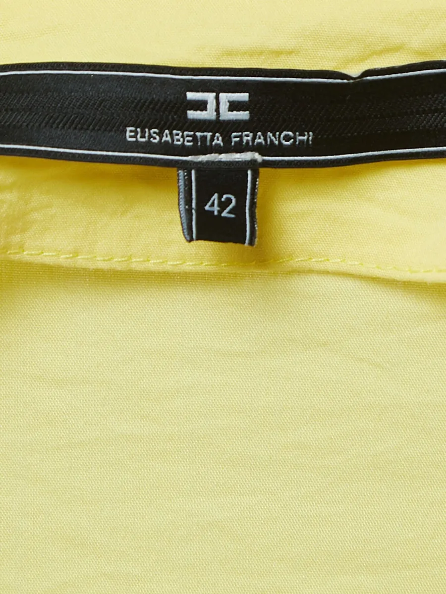 pre-owned wrap-front fluted-sleeve top 10