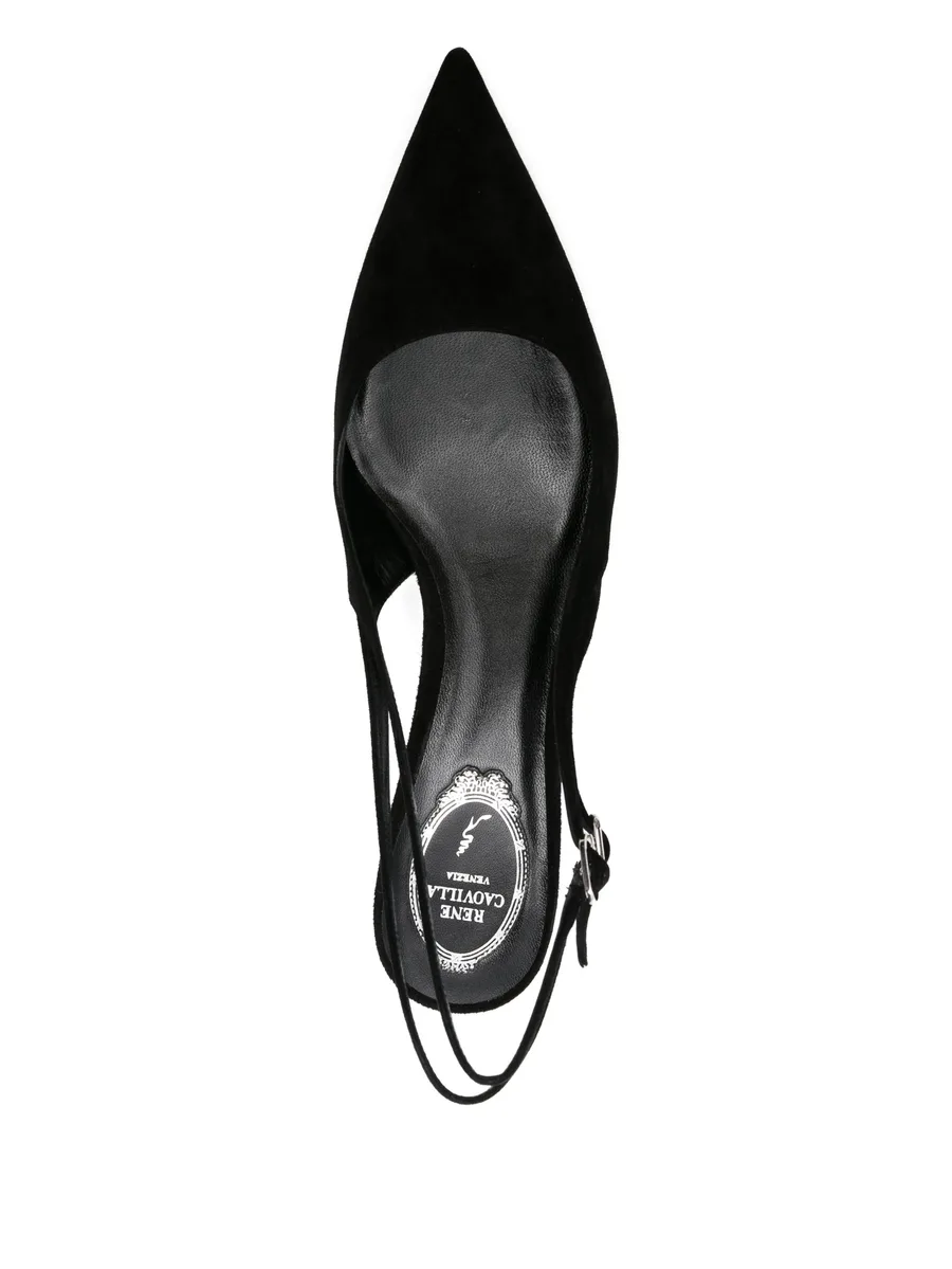 60mm slingback pointed-toe heeled pumps 8