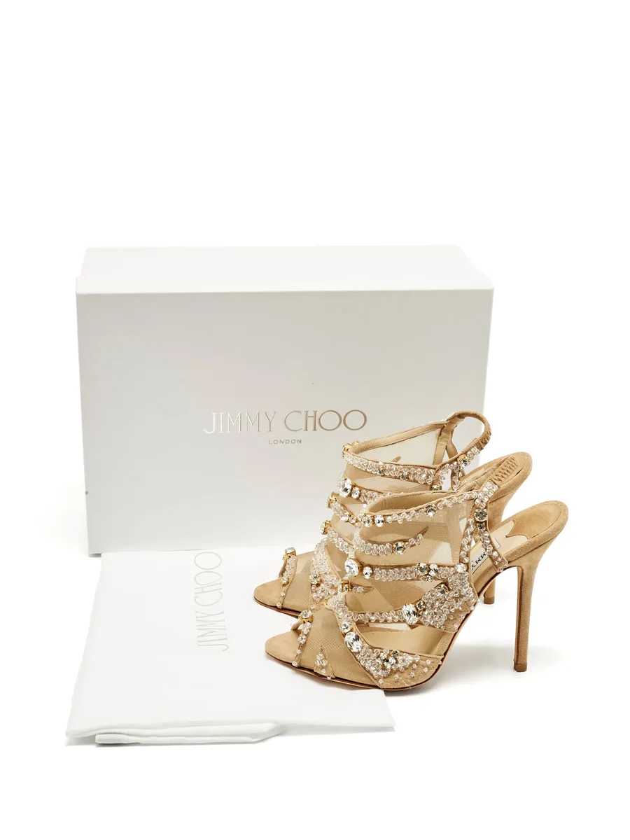 crystal-embelished slingback sandals 7