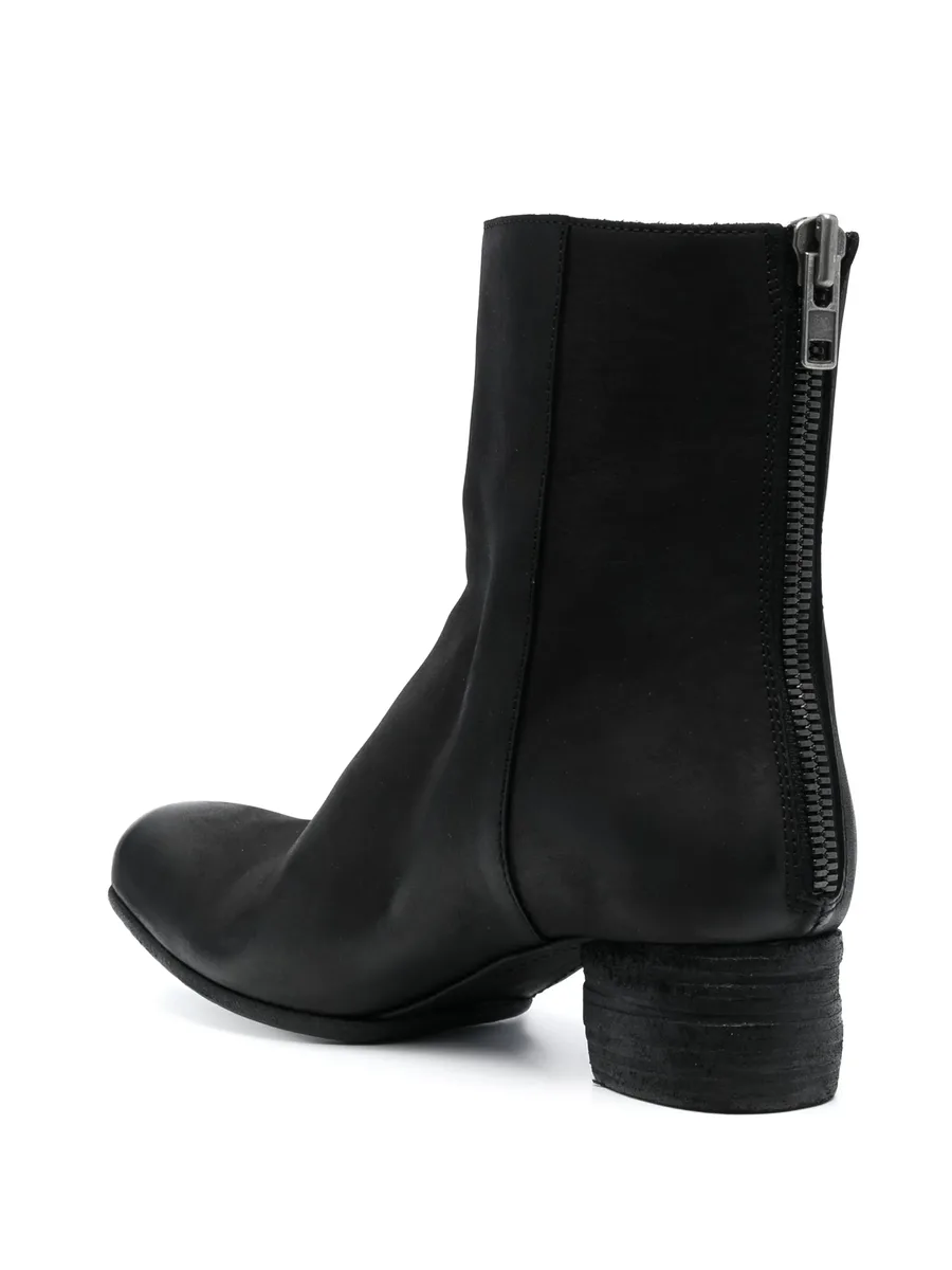 45mm zip-up leather ankle boots 6