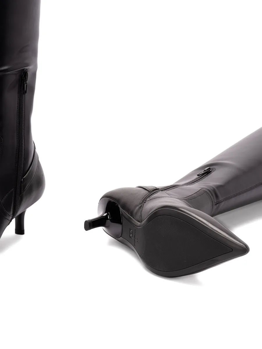buckle-detail pointed-toe high boots 10