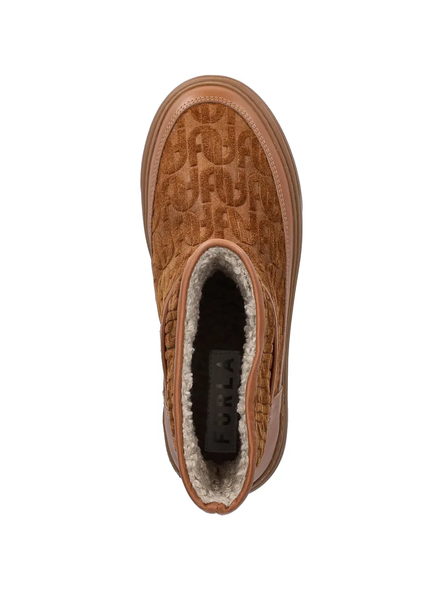 logo-embossed platform boots 6