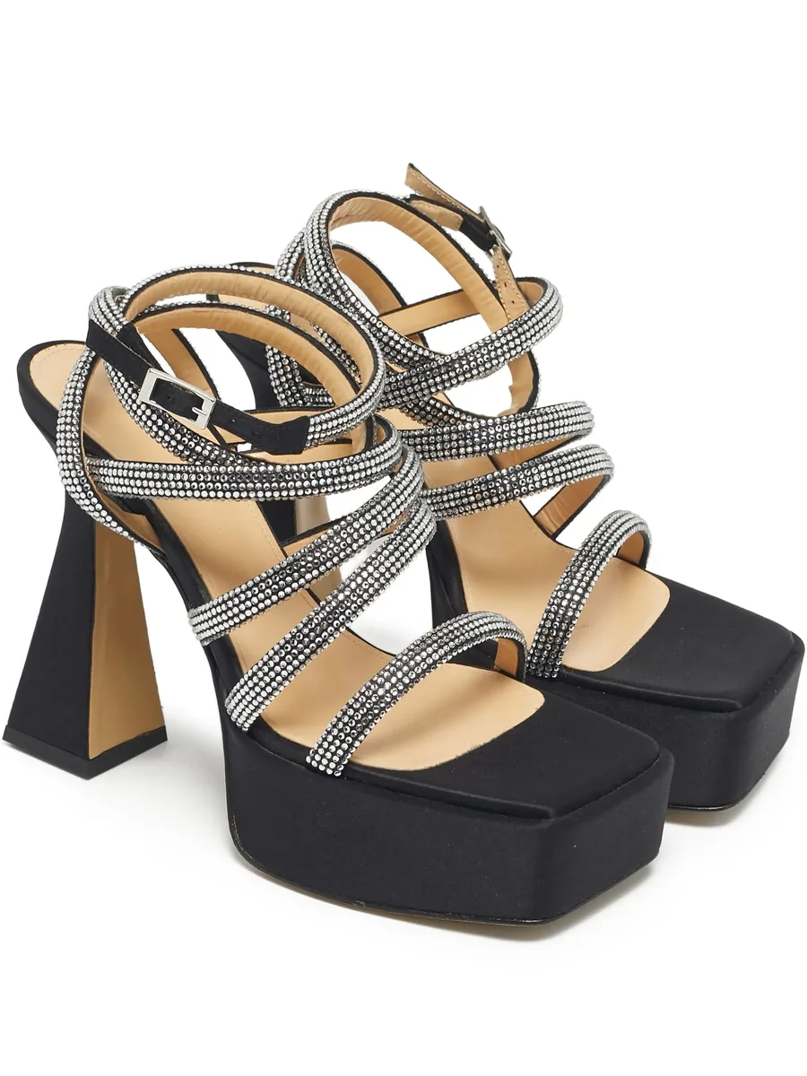 Sydney platform satin sandals 1