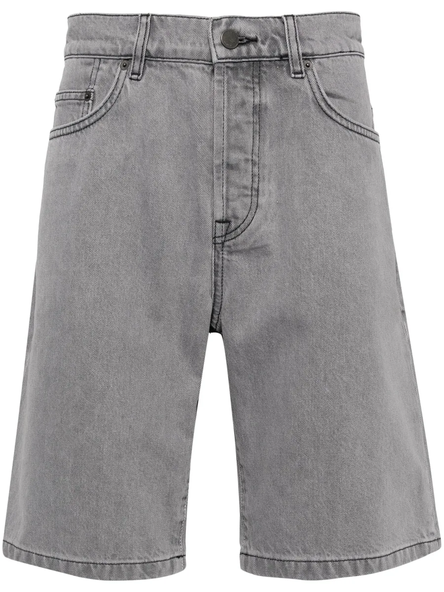 knee-length denim shorts 2