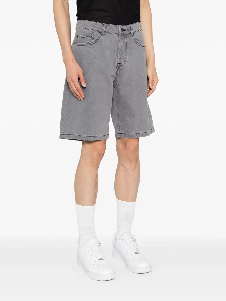 knee-length denim shorts 6