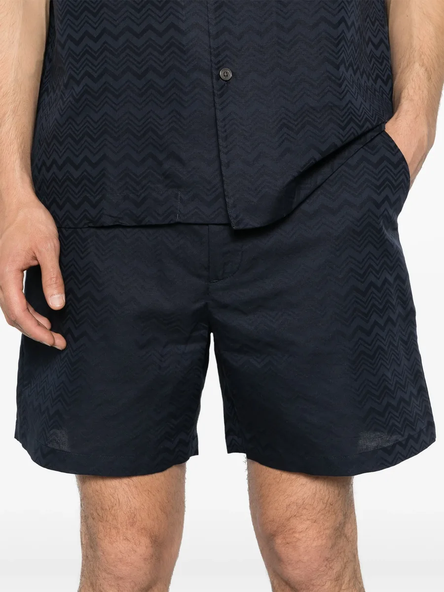 chevron-jacquard chino shorts 10