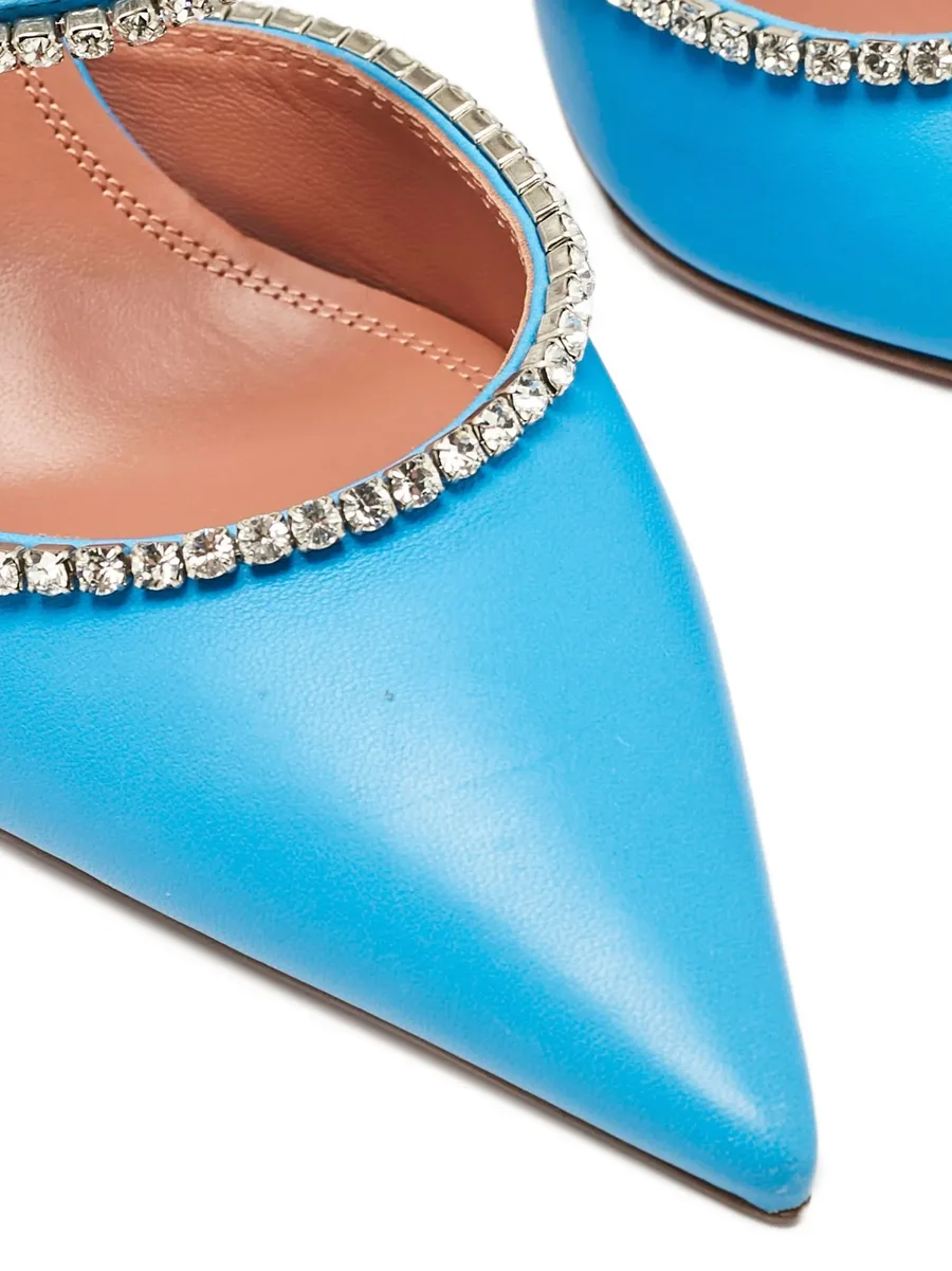 rhinestone-embellished pointed mules 11