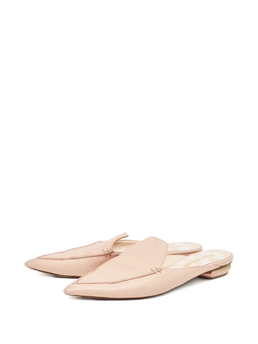 Pre-owned leather mules 3