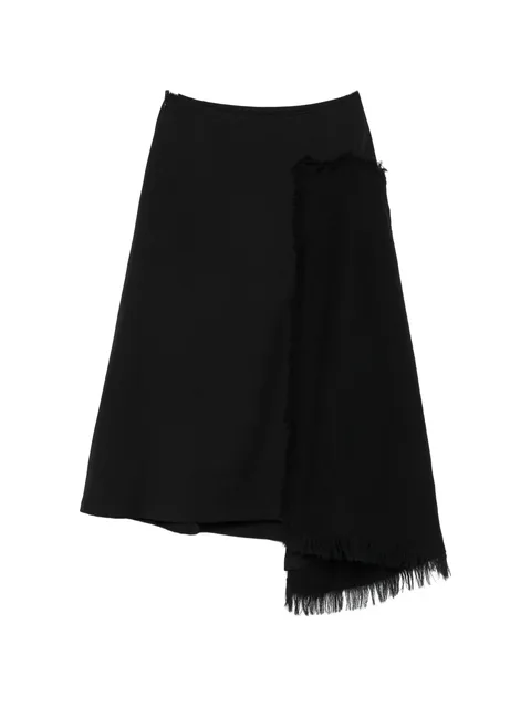 fringed-edge layered skirt