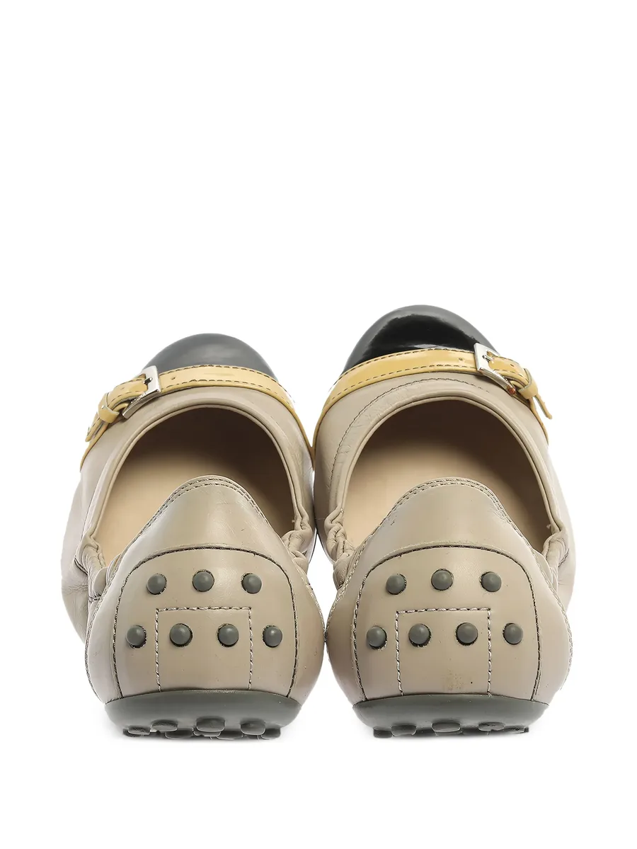 buckle-detail leather ballet flats 3