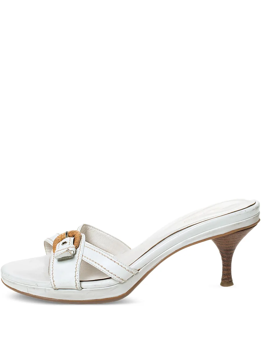 Pre-Owned 70mm leather heeled sandals 2