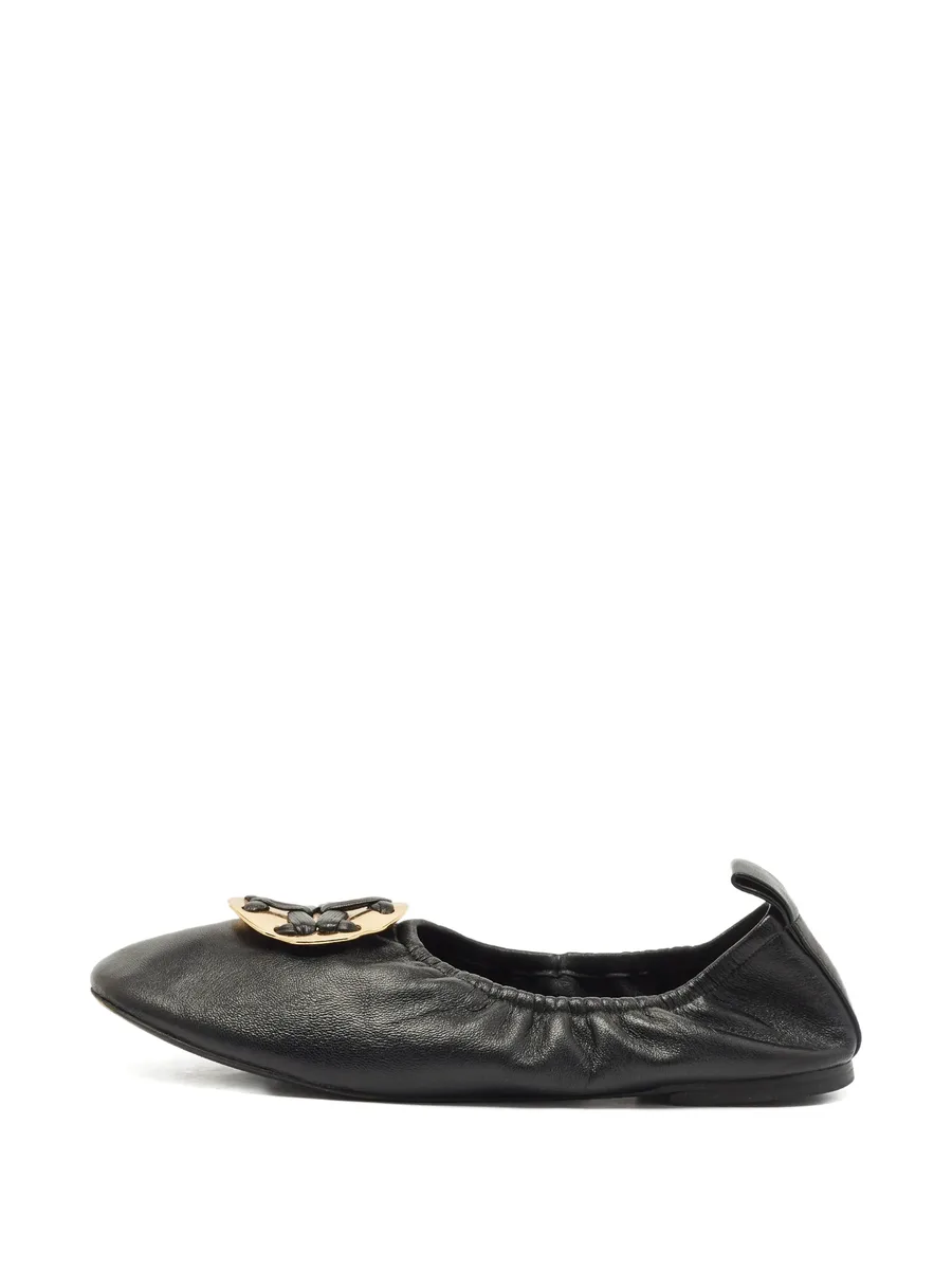 logo medallion ballet flats 1