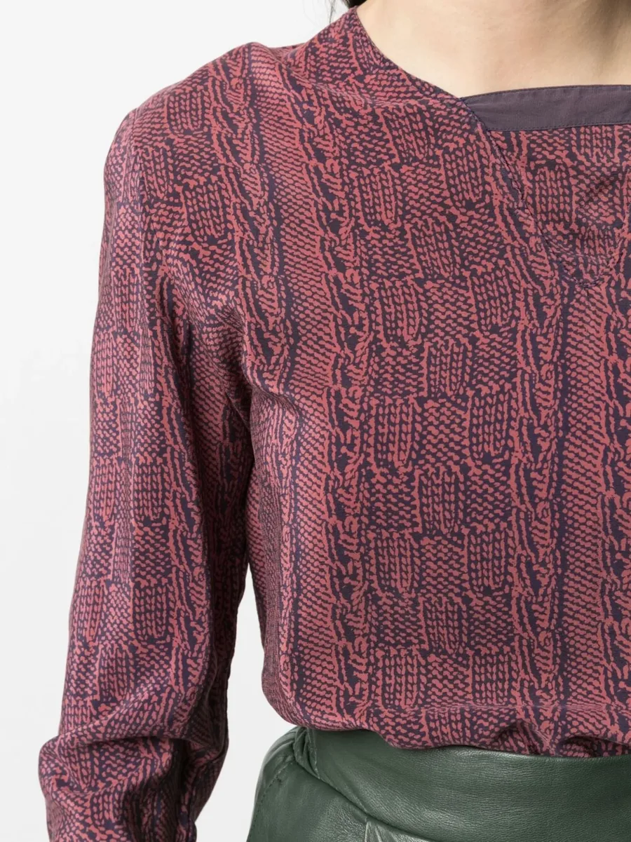 блузка (1990-е годы) с абстрактным принтом 9