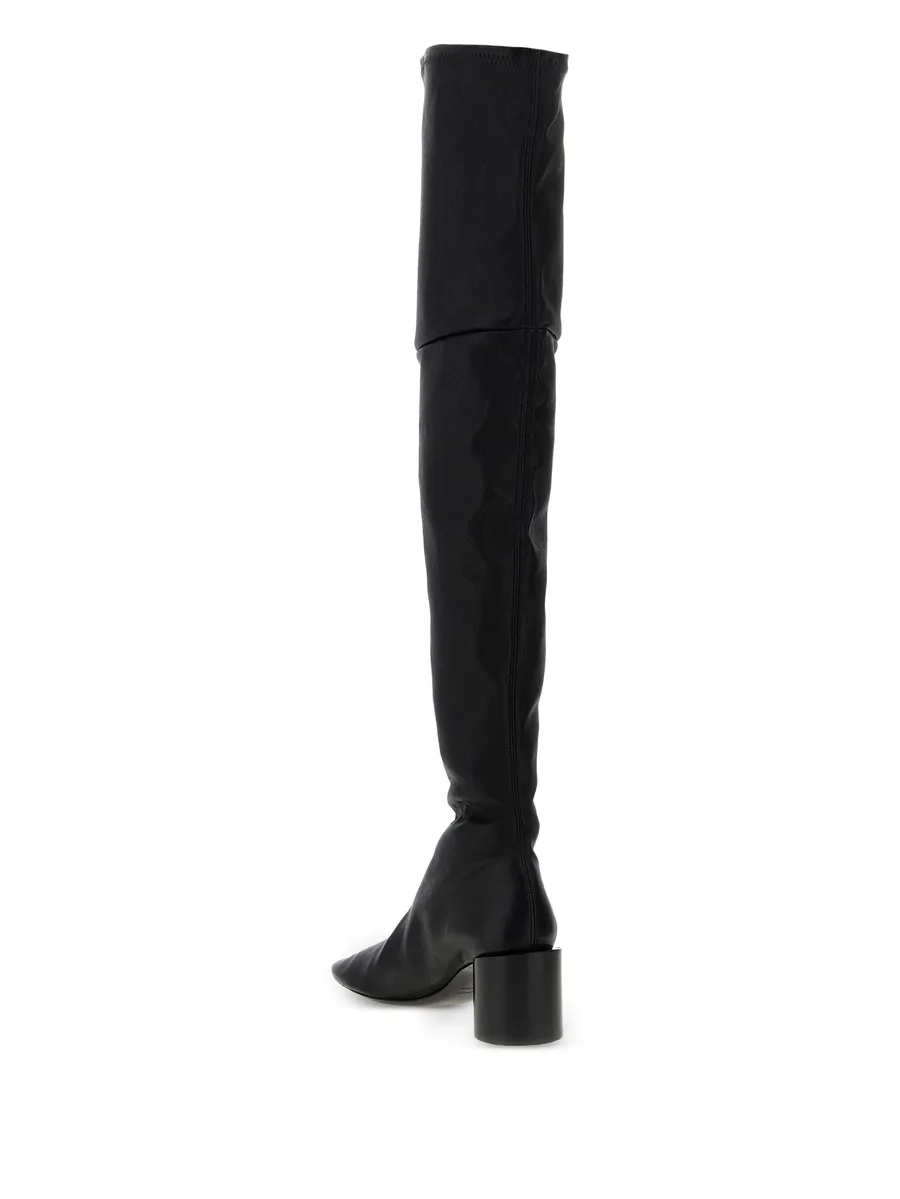60mm leather round-toe boots 7