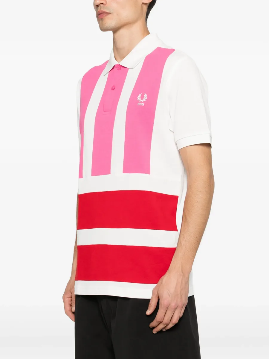 striped logo-embroidered polo shirt 5