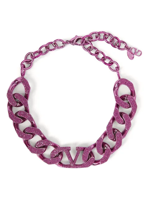 VLogo Signature curb-chain necklace