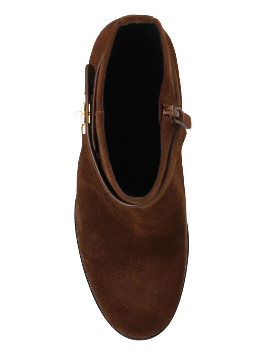 90mm logo-plaque suede ankle boots 12