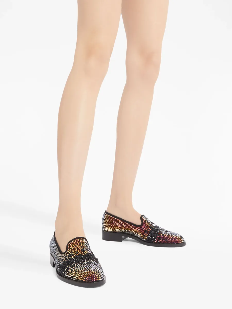 Matildha crystal-embellished loafers 10